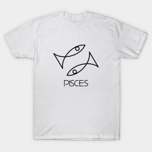 Pisces Doodle Line Art T-Shirt